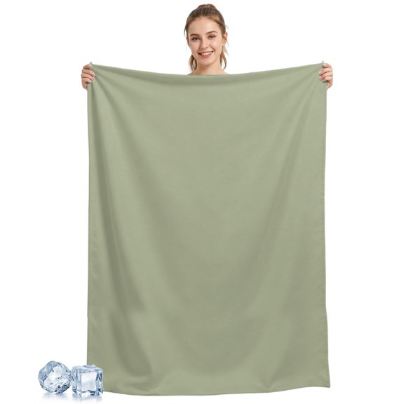 Cooling Blanket Sage Green Cooling Blankets for Hot Sleepers Spring Green Solid Color Cool Blanket Soft Lightweight Ice Cold Summer Rest Throw Blanket for Night Sweats Couch Bed Sofa 30x40 Inch