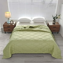 Cooling Blanket, Throw Blanket, Loetky Summer Blanket Bed Blanket Skin Friendly Plain Print Washed Cotton Bed Blanket Cool Comforter Hot Sleeping Summer Comforter Ventilated Comforter Green 100*150Cm