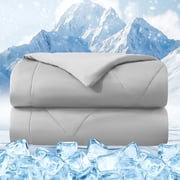 Cooling Blanket Twin Size, Double-Sided Q-Max>0.45 Arc-Chill Summer Blanket, Breathable Soft All-Season Breathable Lightweight Comforter for Hot Sleepers and Night Sweats