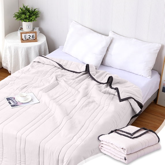 Cooling Blanket for Hot Sleepers, Double Sided Cooling 98% Cotton Soft Cool Blanket for Night Sweats, Machine Washable