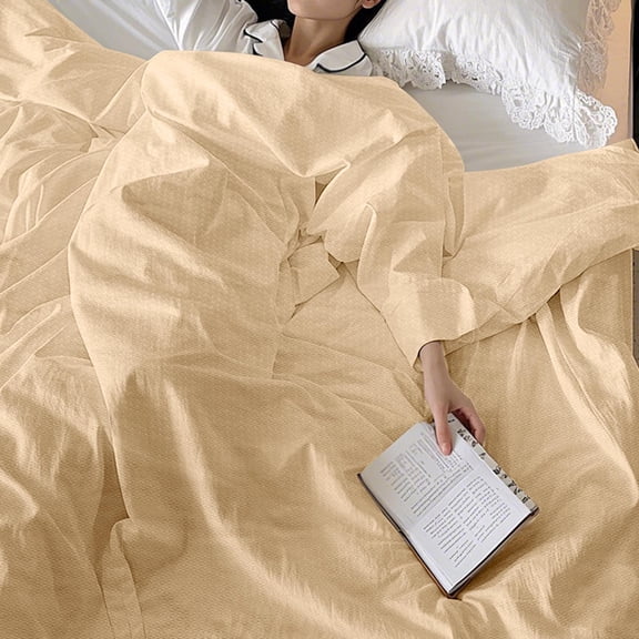 Cooling Blankets for Hot Sleepers, Double-Sided Cooling Comforter for Sleeping and Night Sweats, Cold Blankets for Summer Ice Silk Fiber, 39"X47",Beige