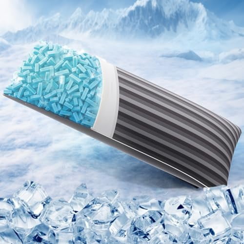 Cooling Body Pillow for Adults, Long Pillow for Bed, Firm Body Pillow for Side Sleeper, Memory Foam Full Length Body Pillows Large -20x54 inch, Stripe