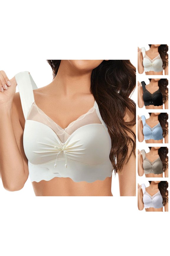 Cooling Bras for Women Lace Seamless Wireless Racerback Push Up Sleeping Yoga Bralettes Everyday Bra