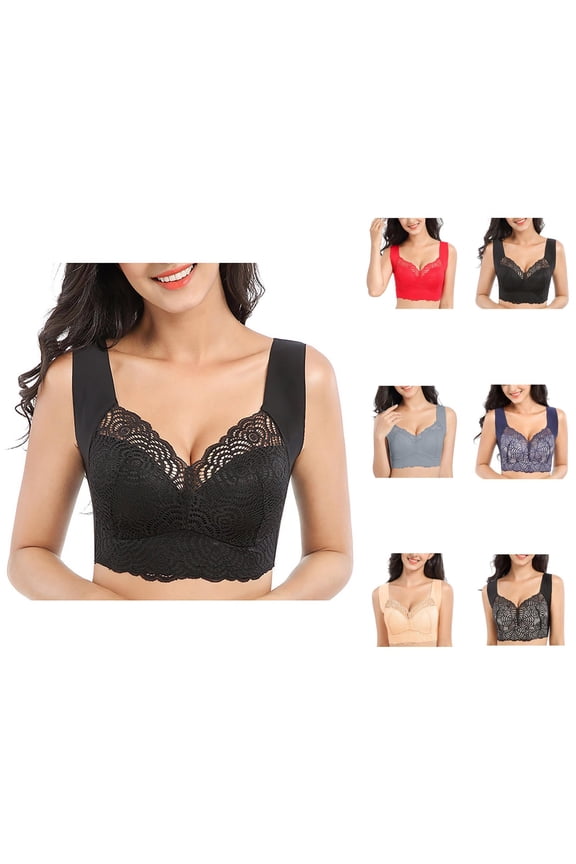 Cooling Bras for Women Plus Size Seamless Wireless Push Up Sleeping Sports Yoga Bralettes Everyday Bra