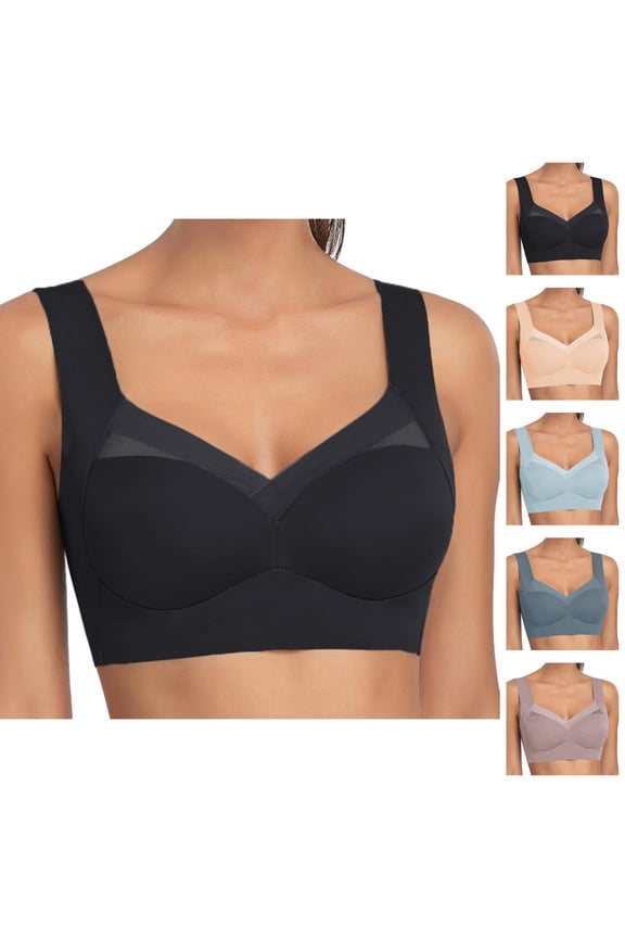 Cooling Bras for Women Seamless Wide Strap Wireless Lightweight Push Up Lifting Bralettes Everyday Bra