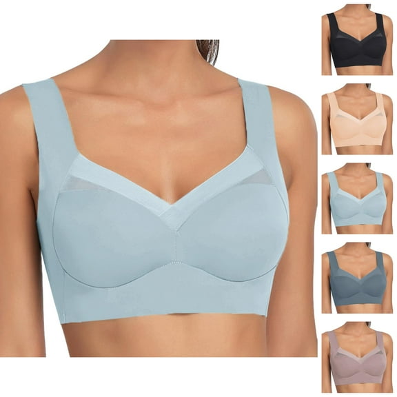 Cooling Bras for Women Seamless Wide Strap Wireless Lightweight Push Up Lifting Bralettes Everyday Bra