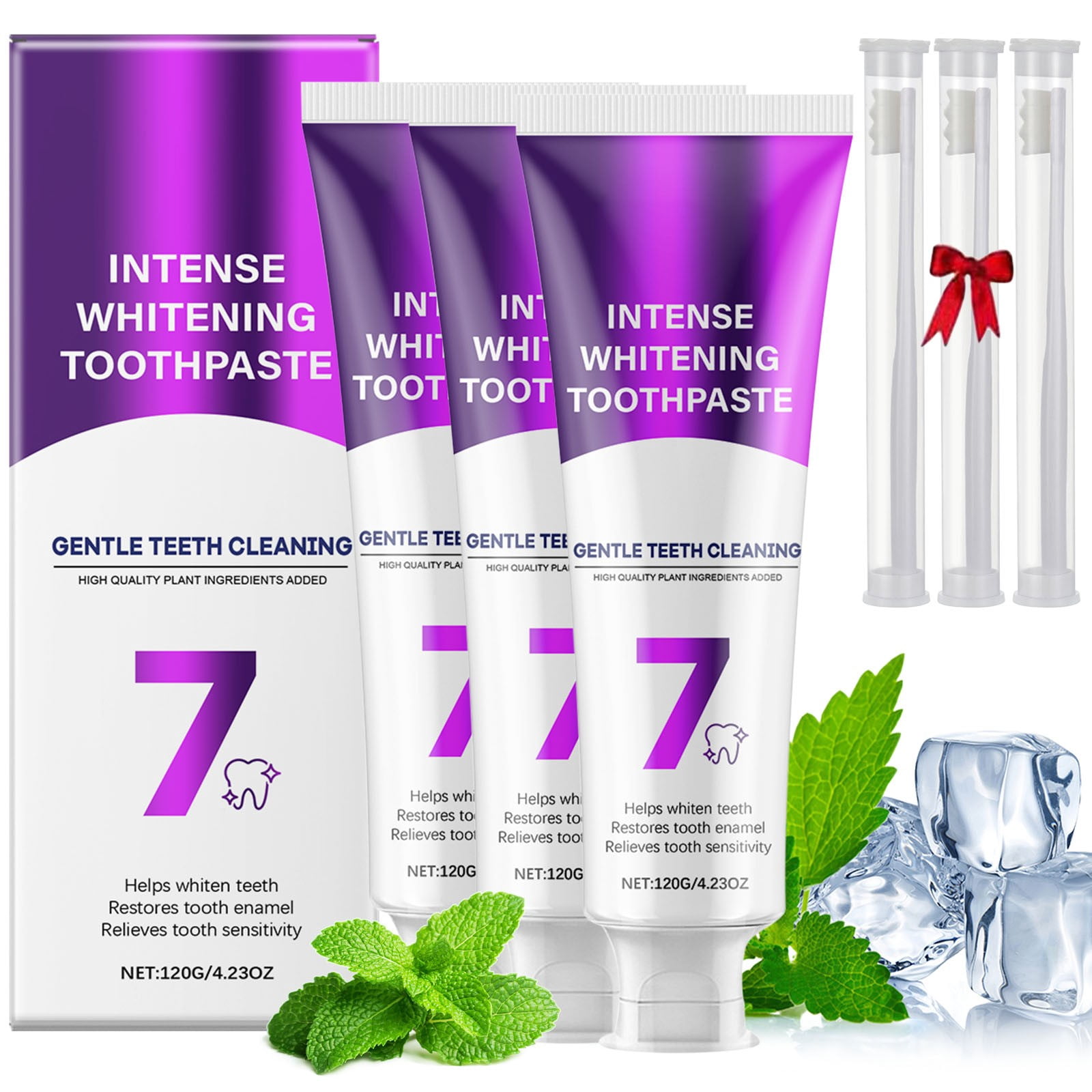 Cooling Breath Freshening Toothpaste, Fluoride-Free, Safe for Enamel ...