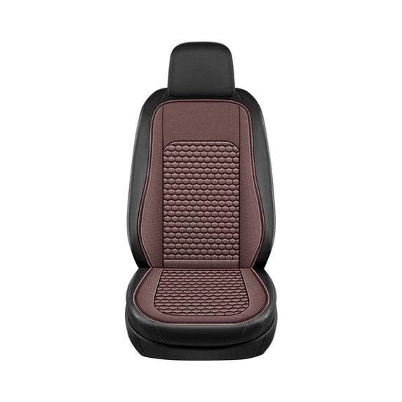 Cooling Car Seat Cushion Breathable Auto Seat Cover With Backrest Ventilation Suspended Mesh Pad For Summer Driving Coffee