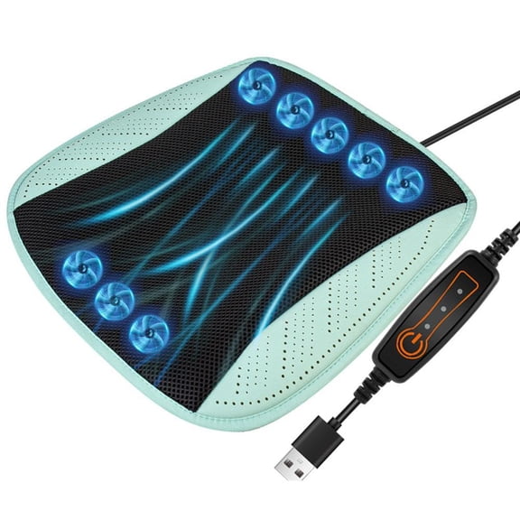 Cooling Car Seat Cushion,Ventilated Car Seat Cover,Breathable Car Seat Cooling Pad with 8 Fans USB Cable Car Seat Protector