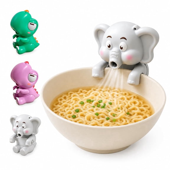 Cooling Clip-On Mini Fan for Cup & Bowl,Cute Elephant Animal Fans Coffee Chiller,Portable Hanging Mug Fan for Iced Coffee Soup Drinks,Rechargeable Fast Air Blowing,Desktop Beverage Cooling Companion