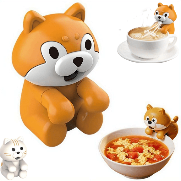 Cooling Clip-On Mini Fan for Cup & Bowl,Mini Food Cooling Fan,Cute Animal Shaped Personal Fans for Coolings Coffee,Rechargeable Mug Fans,Fast Coolings Desktop Beverage Cooler for Home