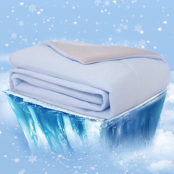 Cooling Comforter Blanket 60x90 Inch Twin Size Double Sided Cold Cooling Blanket for Hot Sleepers Night Sweats,Q-Max >0.4 Lightweight Soft Breathable Smooth Cool Summer Comforter Blanket