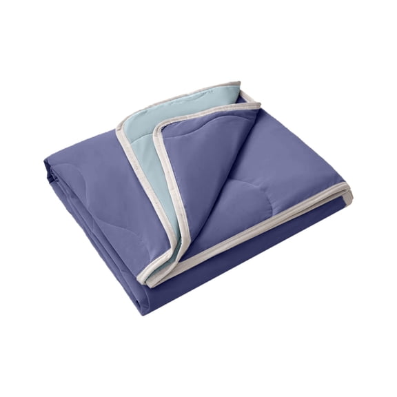 Cooling Comforter, Cooling Blankets for Hot Sleepers and Night Sweats, Breathable Soft Lightweight Silk Smooth Blue