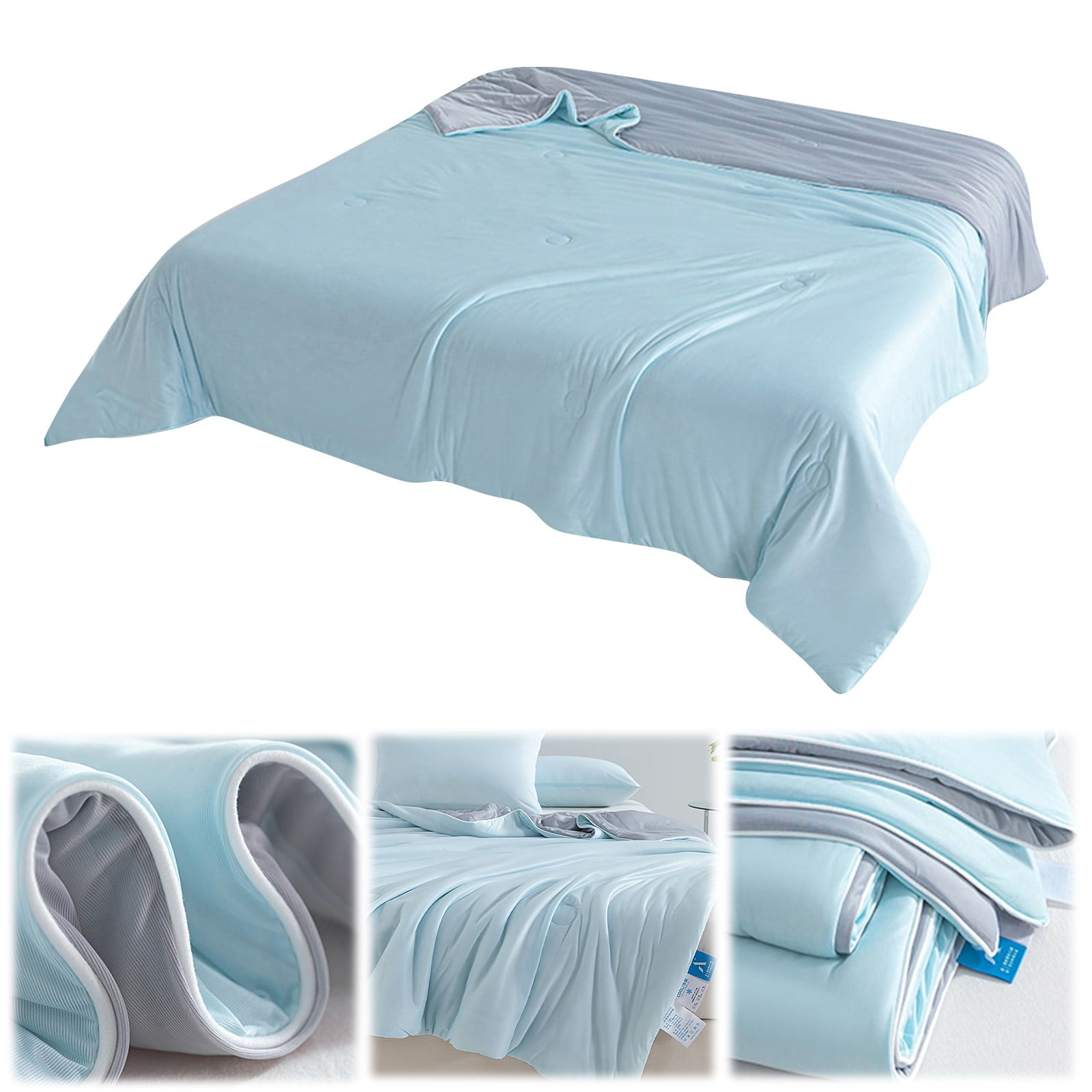COHOME Cooling Comforter King – Cold Touch Blanket For Hot Sleepers & Night Sweats, Grey