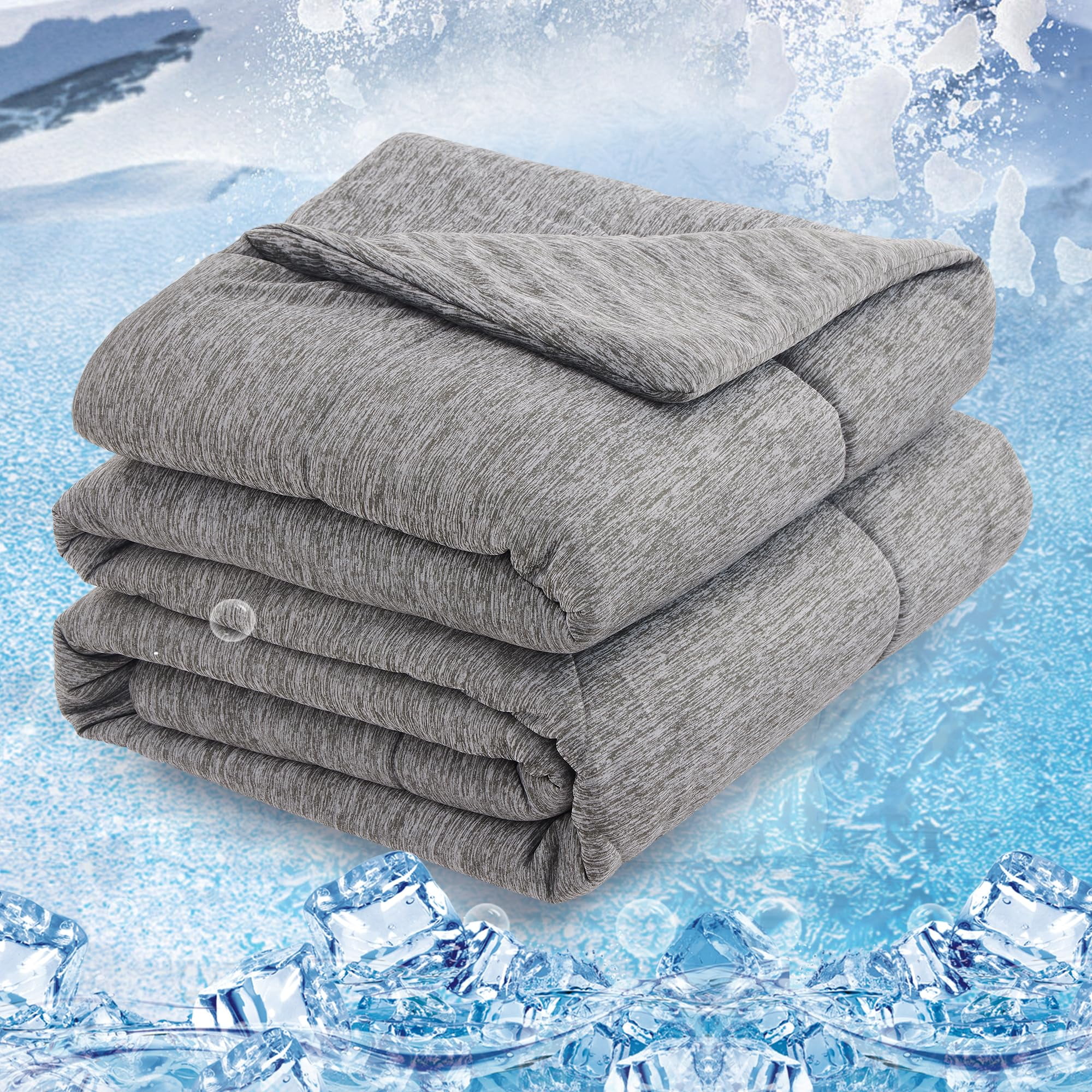 King Size Gray Reversible Cooling Comforter