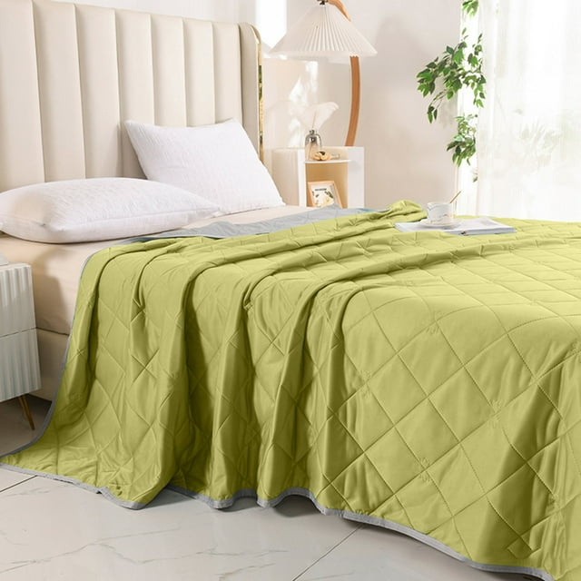 Cooling Comforter King Size, Summer Comforter for All Season Lightweight Comforter for Hot Sleepers and Night Sweats, Thin Machine Washable Comforter (43.3"x59", Yellow)