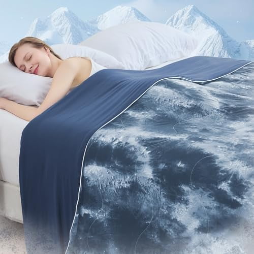 Cooling Comforter King Size, Summer Cooling Blankets for Hot Sleepers and Night Sweats, Lightweight Breathable Cooling Comforter Bedding for Sofa, Bed, Camping, Office$$Home Decor, Kitchen, & Other