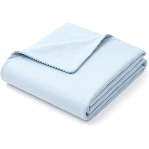 Cooling Comforter , Q-Max 0.5 Gel  Fill, Blue | Q-Max 0.5 Nylon Spandex, Gel-Sensing  Core,  Chill for Hot Sleepers, Machine Washable, OEKO-TEX Certified