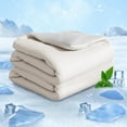 thumbnail image 1 of Cooling Comforter Twin Size Cool-Touch Design on Both Sides Soft Breathable,Lightweight Cool Blanket for Hot Sleepers and Night Sweats（ Ivory 68" x90” ）, 1 of 6