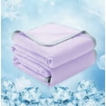 thumbnail image 1 of Cooling Comforter Queen Size, Double-Sided Cooling Tech Fabric Blanket for Hot Sleepers and Night Sweats, All-Season Breathable Lightweight Comforter, Light Purple, 1 of 8