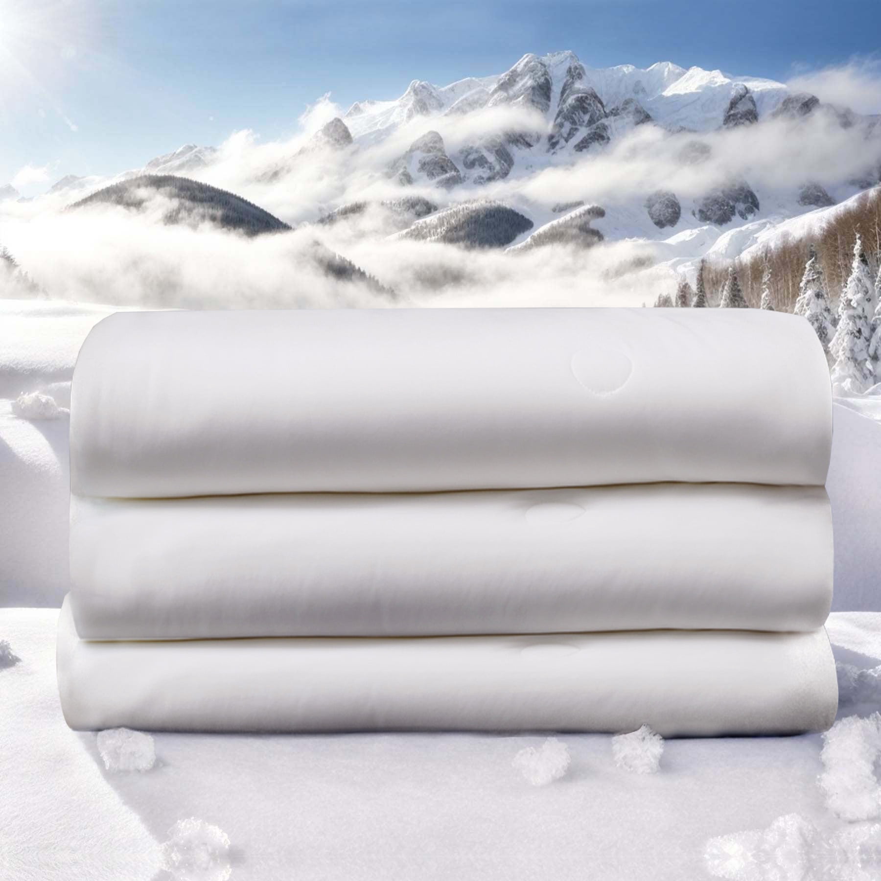 Cooling Comforter Twin Size, Cooling Blankets for Hot Sleepers and Night Sweats,TENCEL™ Lyocell Summer Comforter White