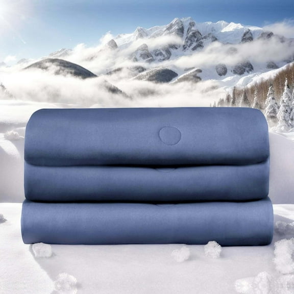 Cooling Comforter Queen Size, Cooling Blankets for Hot Sleepers and Night Sweats,TENCEL™ Lyocell Summer Comforter Blue