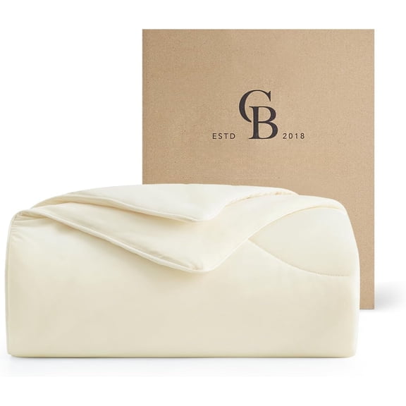 Cooling Comforter Size Dual-Sided, Ultra-Soft Cooling Blankets for Hot Sleepers and Night Sweats, Breathable Lightweight Silky Smooth, Snow