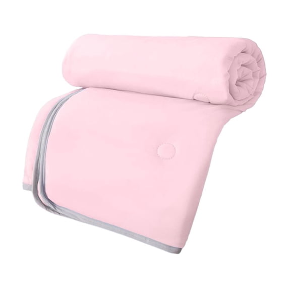 Cooling Comforter Twin Size, Cool Sleeping Skinfriendly Washable Summer Blanket for Night Sweats Hot Sleeper Pink