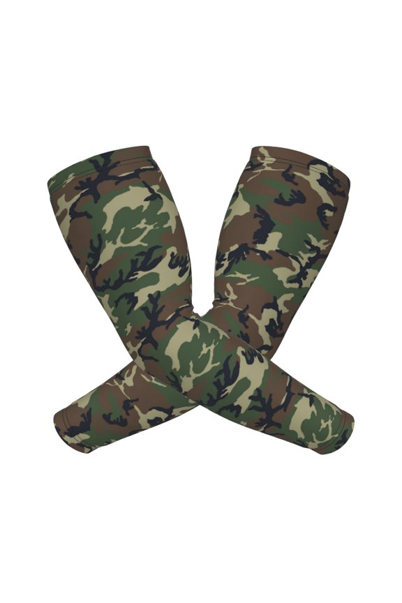 Cooling Compression Arm Sleeves Camouflage Sun Protection Sport Arm Sleeves For Men Women Baseball Basketball Running