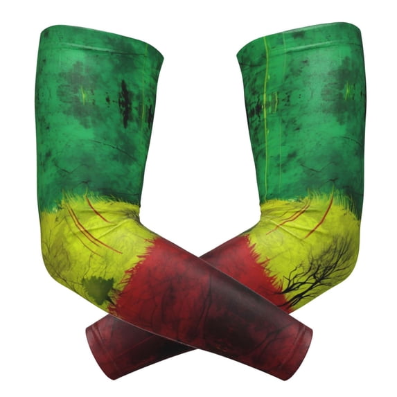 Cooling Compression Arm Sleeves Reggae-Rastafarian-Flag Sun Protection Sport Arm Sleeves For Men Women