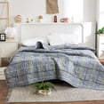 thumbnail image 1 of Cooling Cotton Quilt Blanket for Summer and All Season Use, Lightweight Breathable Bedding with Temperature Regulation and Soft Comfort, Machine Washable, 1 of 6