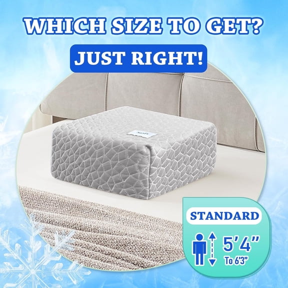 Cooling Cube Pillow - Side Sleeper Pillow for Neck and Shoulder Pain, Memory Foam Pillow Cube Pro with Adjustable Firmness,12"x12"x5", Grey