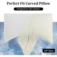 thumbnail image 1 of Cooling Curved Pillow Cases 2 Pack Q-Max 0.4 Cool Pillow Cover Super Soft & Skin-Friendly with Zipper Design, Removable & Machine Washable Pillowcase (Pillow not Include)-King Size, 1 of 4