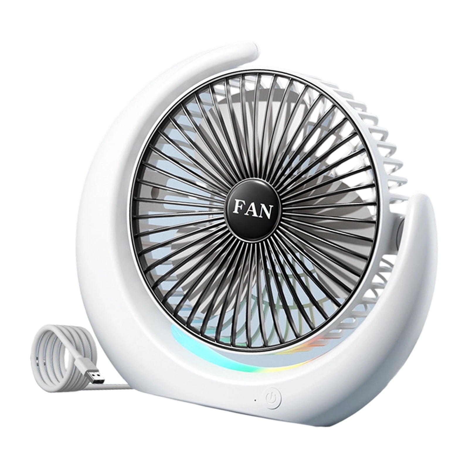 Cooling Desktop Fan with Light Convenient Small Air Circulation Table ...