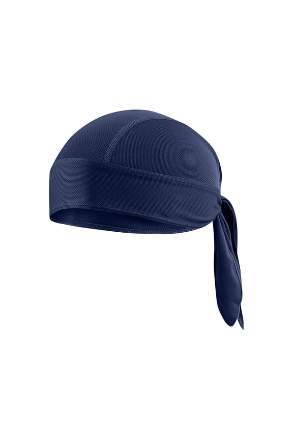 Cooling Do Rag Skull Cap Helmet Liner, Sweat Head Wraps Bandanas for Men Running Cycling Motorcycle Navy One Size