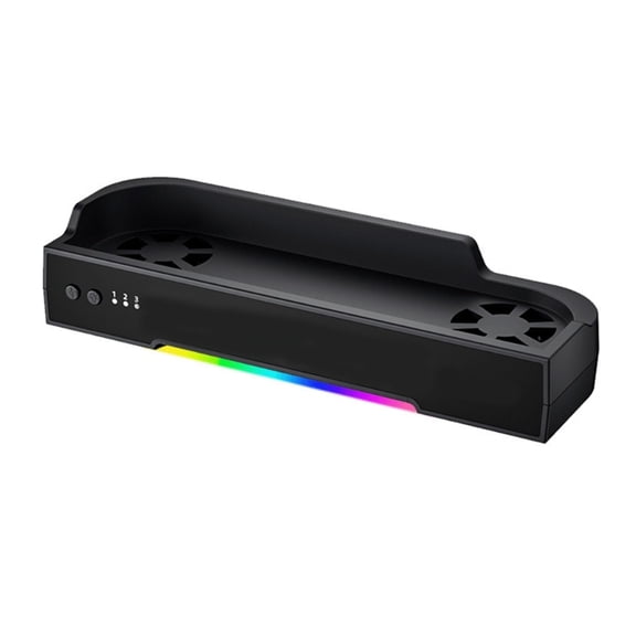 Cooling Dock with RGB Ambient Lighting with/no Multi Port Expansion Adjustable Fan Speed for Switch 2 Enhancing Gaming