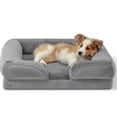 thumbnail image 1 of Cooling Dog Bed Memory Foam, Waterproof Dog Bed for Extra Large Dogs, Orthopedic Jumbo Breed Dog Bed with Bolster & Removable Cover, 1 of 2