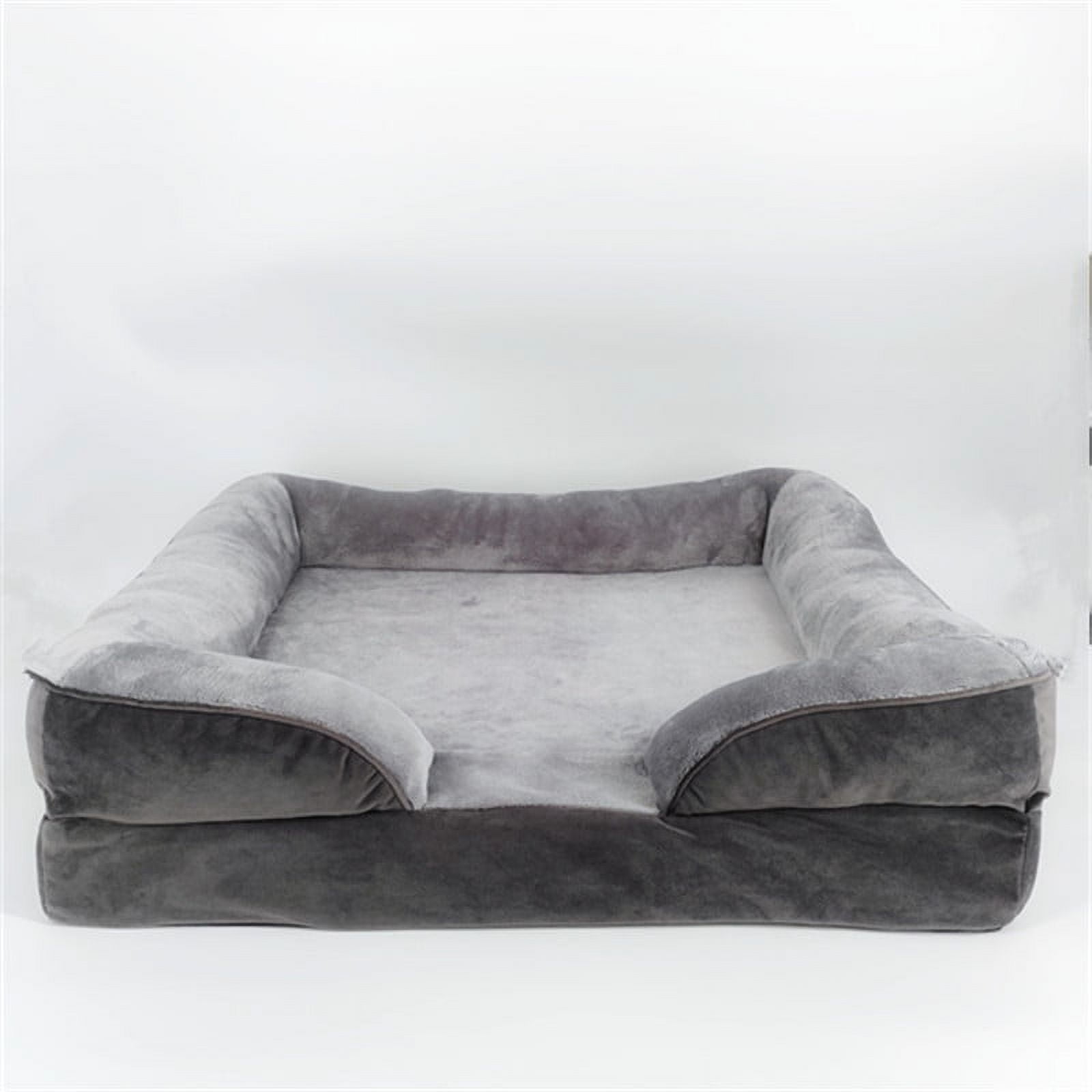 Cooling Dog Bed Memory Foam, Waterproof Dog Bed for Extra Large Dogs, Orthopedic Jumbo Breed Dog Bed with Bolster & Removable Cover