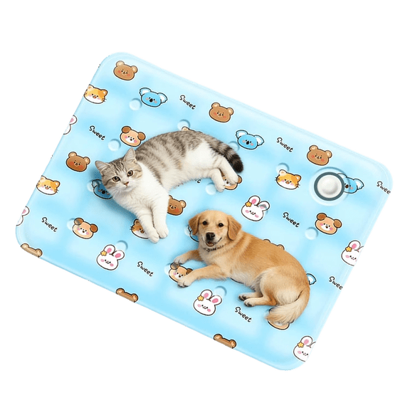 Cooling Dog Bed, Water-Fillable Pet Cooling Mat, Portable Inflatable Pet Cooling Pad, Durable & Scratch Resistant for Hot Weather to Prevent Overheating