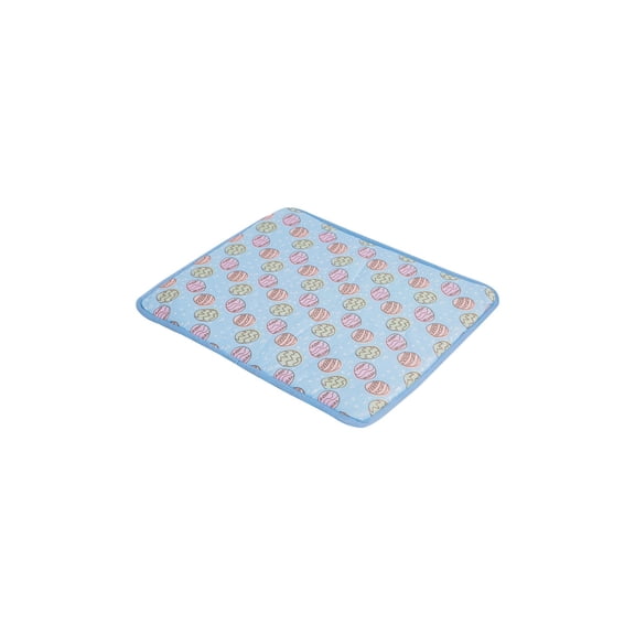 Cooling Dog Mat, Ice Mat for Dogs, Cooling Blanket for Dogs, Pet Blanket, 20X16 Inch Xs Light Blue Easter Egg Print Portable Washable Ice Silk Cat Cooling Mat, Multi-Functional