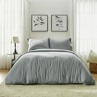 Spring Buds Premium Smooth Wrinkle-Free Sateen Duvet Cover - Gray Multi,  Twin