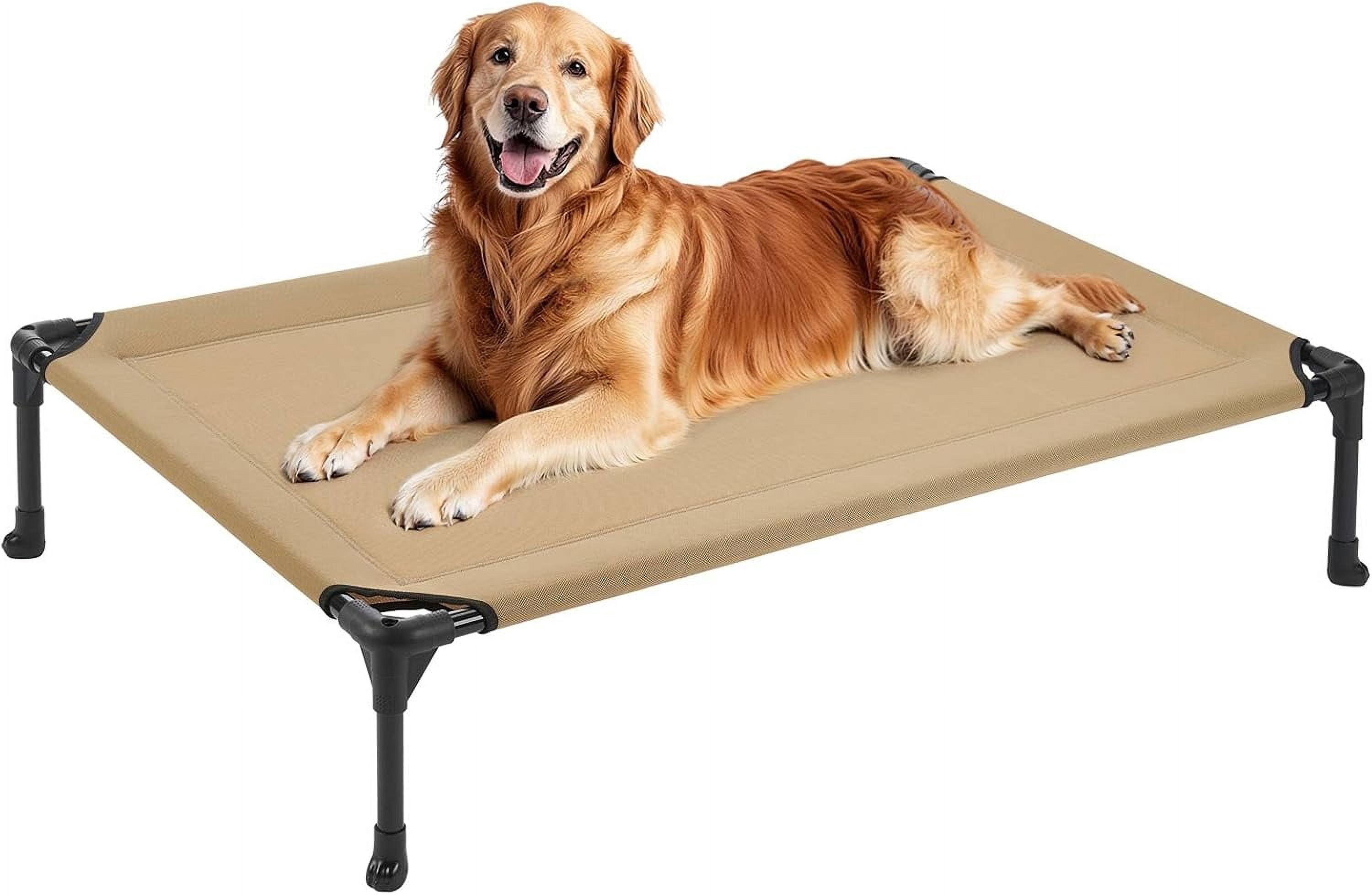 Cooling Elevated Dog Bed, Durable Raised Pet Bed with Washable ... - Raised Waterproof Comfort Dog Bed