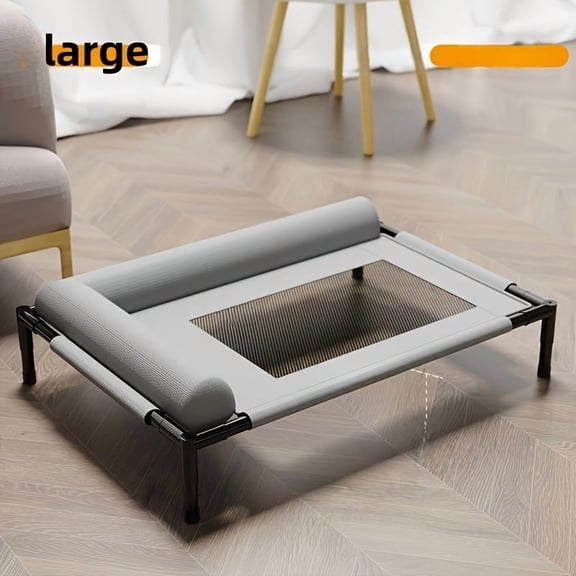 Cooling Elevated Dog Bed - Ventilated Mesh for Small/Medium Breeds - Portable Indoor/Outdoor (2 Sizes, Removable Cushion)