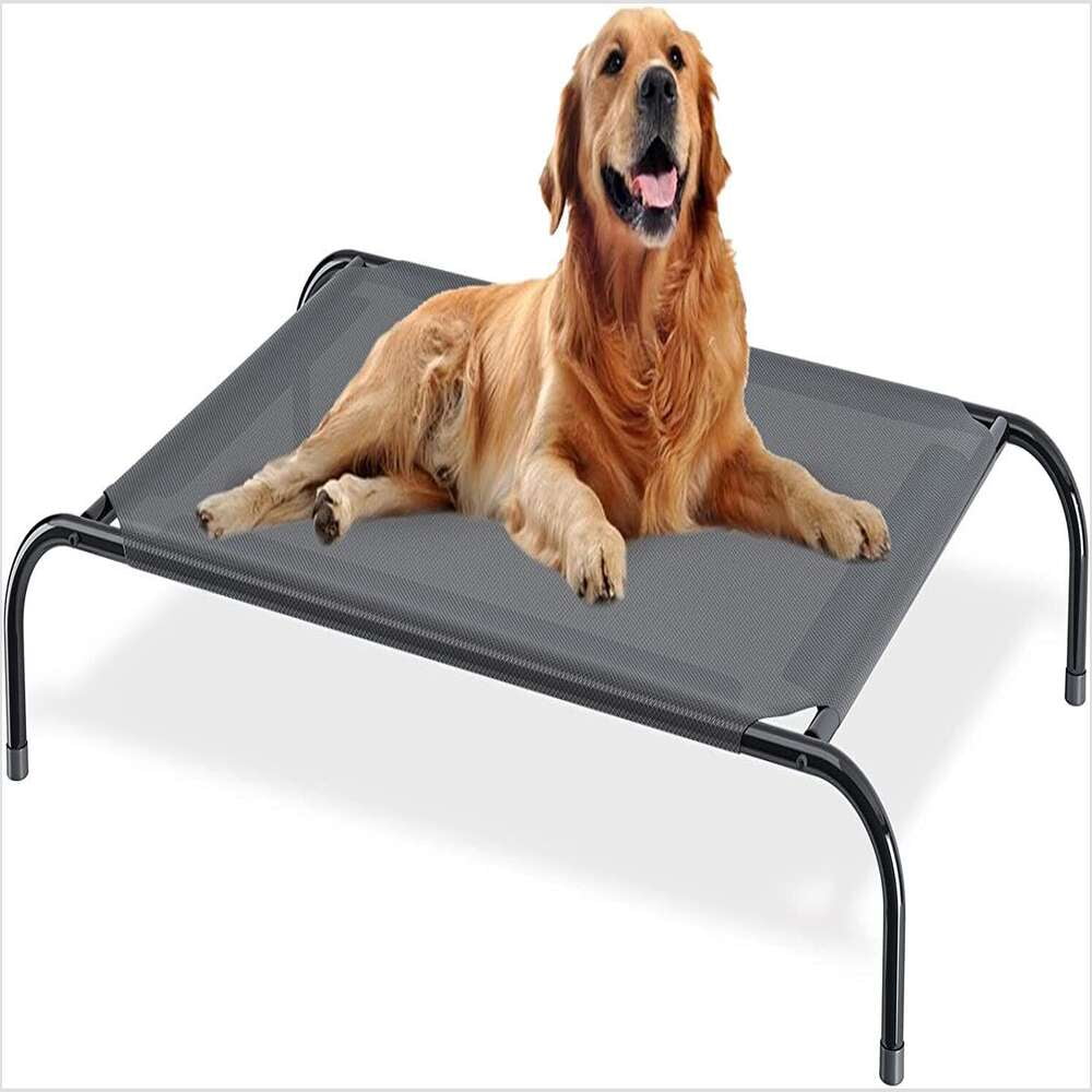 Cooling Elevated Dog Bed with Metal Frame Indoor Outdoor Pet Hammock