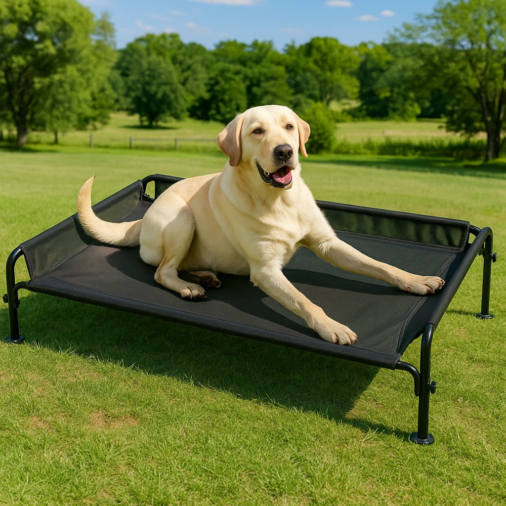 Thumbnail for Raised Elevated Dog Crate Platform With Guardrails