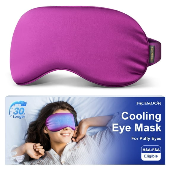 Cooling Eye Mask for Puffy Eyes - FSA HSA Eligible, Cold Compress for Migraines Headache and Puffiness, Relaxation Gifts for Women, Gel Sleep Mask for Dark Circles, Reusable Face Ice Pack(Purple)