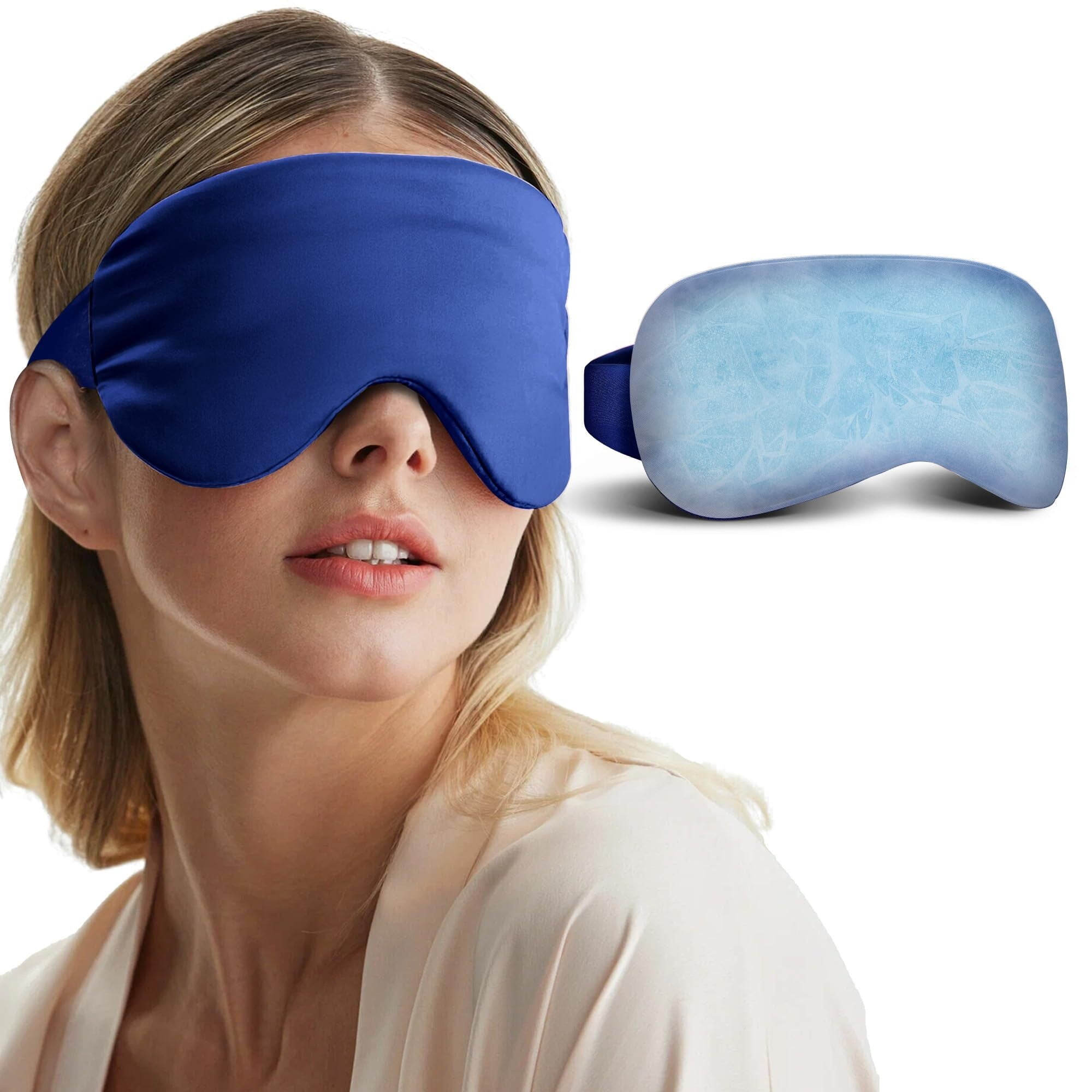 Cooling Eye Mask For Puffy Eyes - Cold Compress For Migraines Headache And Puffiness, Gel Eye Mask Sleep Dark Circles Reusable Face Ice Pack Black W - View #11