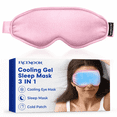 thumbnail image 1 of Cooling Eye Mask for Puffy Eyes, Pink Self Care Gifts for Women, Reusable Gel Ice Pack Cold Compress for Headache & Migraine Relief, Adjustable Weighted Sleep Mask for Tired Eyes, Relaxation & Spa, 1 of 14
