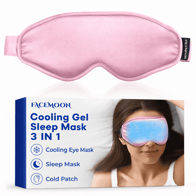 Woman Cold Mask Cooling Eye Mask for Puffy Eyes, Pink Self Care Gifts for Women ...