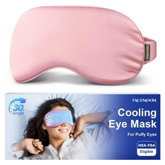 Cooling Eye Mask for Puffy Eyes - Migraines Headache Relief Ice Pack Mask Products - Face Cold Compress After Surgery - Great Birthday Gifts for Women Mom Grandma Sister Girlfriend Teacher (Pink)